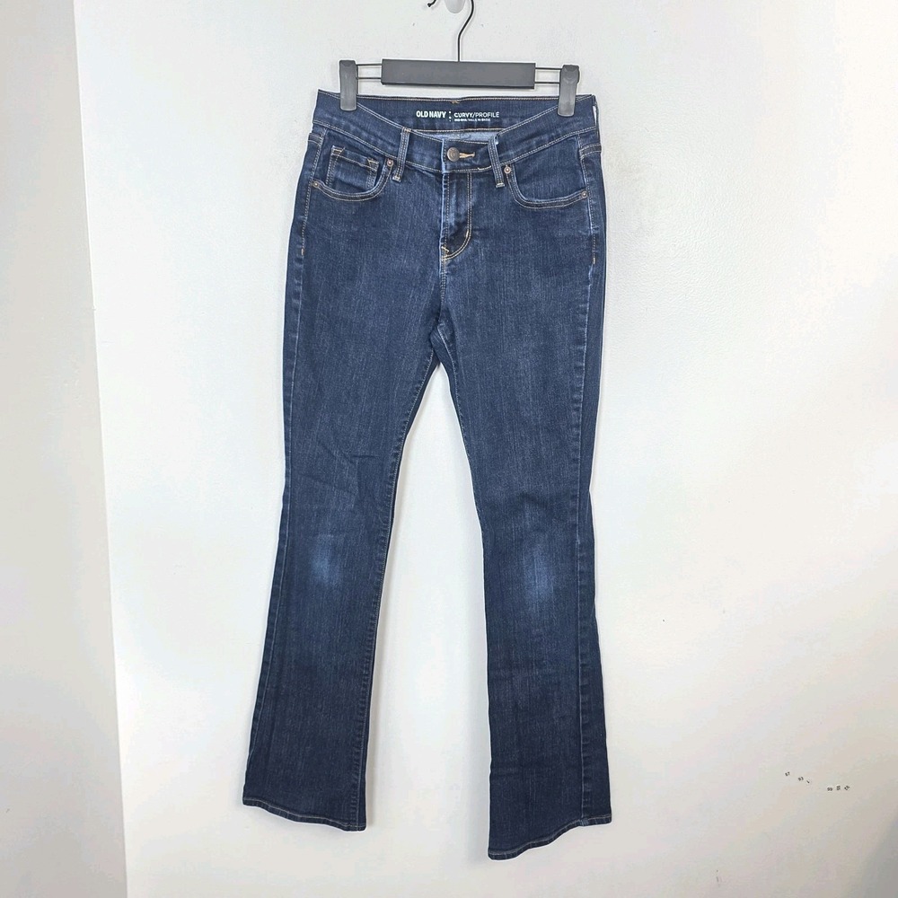 Old Navy Dark Wash Y2K Casual Everyday Classic Mid Rise Curvy Boot Jeans Size 2